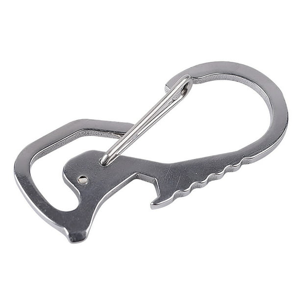Stainless Steel Buckle Carabiner Keychain Key Ring Hook Lock Outdoor Climbing *1 